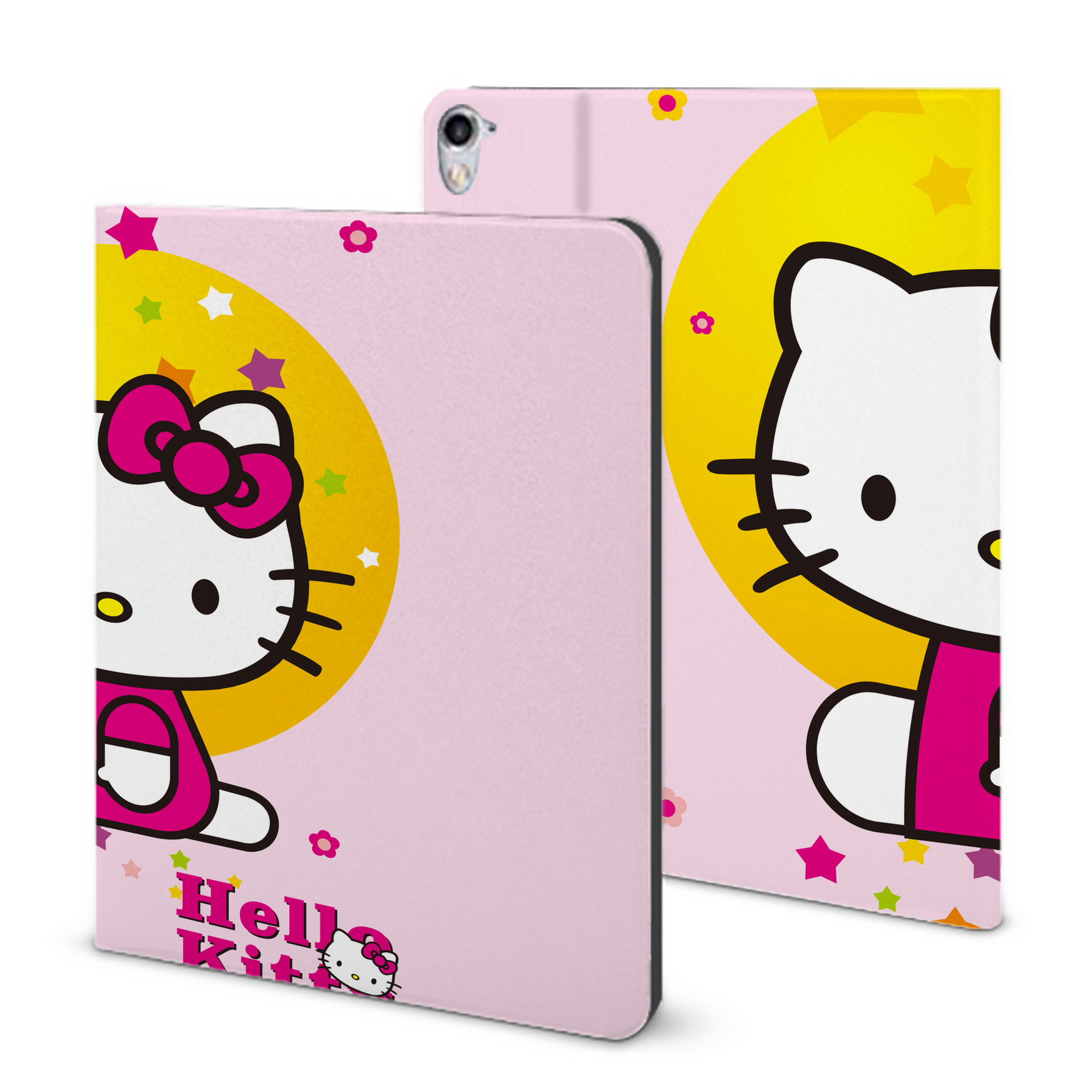（画像用） Hello Kitty ハローキティ IPad ケース ブック型 PUレザー TPU 耐衝撃 軽量 薄型 ペン収納なし 全面保護 IPad 各モデル対応